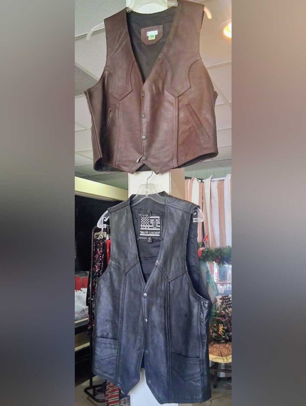 Mens Vintage Leather Vest Bundle